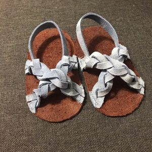 Braided leather baby sandals